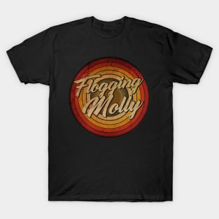 arjunthemaniac,circle retro faded Flogging Molly T-Shirt